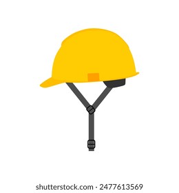 safety construction helmet flat design vector illustration isolated on white background. construction safety industry hat protective worker hard hat. Protective worker helmet and safety tool
