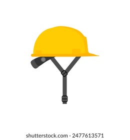 safety construction helmet flat design vector illustration isolated on white background. construction safety industry hat protective worker hard hat. Protective worker helmet and safety tool