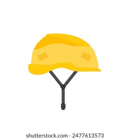 Ilustración vectorial de diseño plano de casco de construcción de seguridad aislada sobre fondo blanco. sombrero de seguridad de la industria de la construcción sombrero duro de trabajador protector. Casco de protección para trabajadores y herramienta de seguridad