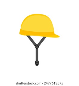 safety construction helmet flat design vector illustration isolated on white background. construction safety industry hat protective worker hard hat. Protective worker helmet and safety tool