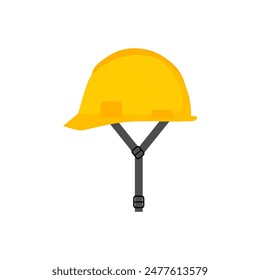 safety construction helmet flat design vector illustration isolated on white background. construction safety industry hat protective worker hard hat. Protective worker helmet and safety tool