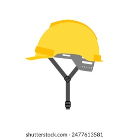 safety construction helmet flat design vector illustration isolated on white background. construction safety industry hat protective worker hard hat. Protective worker helmet and safety tool