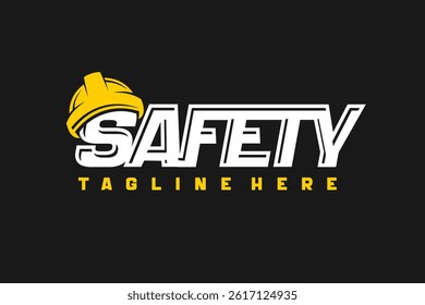 safety construction logo, safety lettering logo