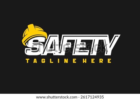 safety construction logo, safety lettering logo