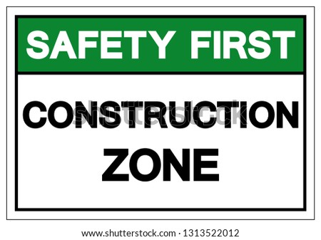 Safety Construction Zone Symbol Sign, Vector Illustration, Isolate On White Background Label. EPS10