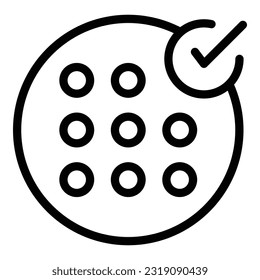 Safety control icon outline vector. Data secure. Privacy website