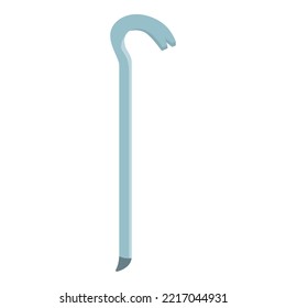 Safety crowbar icon cartoon vector. Metal work. Crime claw