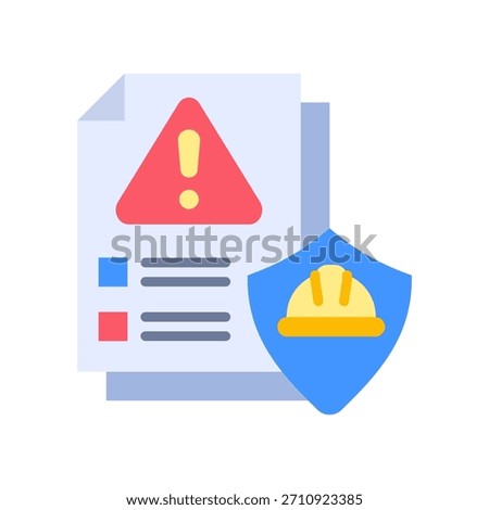 Safety Data Sheet Icon Flat Vector Illustration