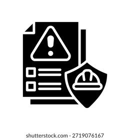 Safety Data Sheet Icon Glyph Vector Illustration