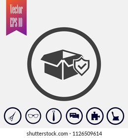 Safety deliver vector icon