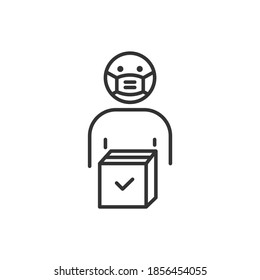 Sicherheitspaket zur Vermeidung der Verbreitung des COVID-19 Icon Konzepts. Vektorgrafik