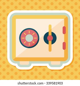 Safety Deposit Box flat icon with long shadow,eps10