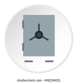 Safety deposit box icon. Flat illustration of safety deposit box vector icon for web