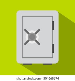 Safety deposit box icon. Flat illustration of safety deposit box vector icon for web