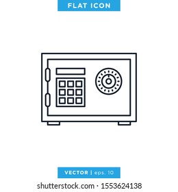 Safety Deposit Box Icon Vector Design Template