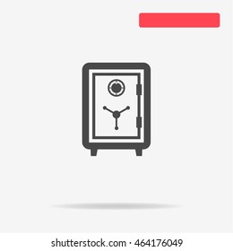 Safety deposit box icon. Vector concept illustration for design.