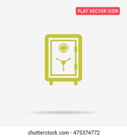 Safety deposit box icon. Vector concept illustration for design.