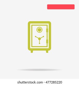 Safety deposit box icon. Vector concept illustration for design.