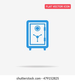 Safety deposit box icon. Vector concept illustration for design.