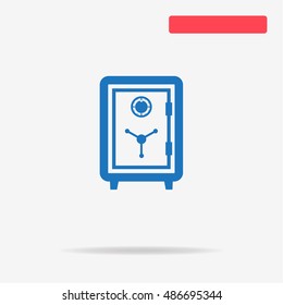 Safety deposit box icon. Vector concept illustration for design.