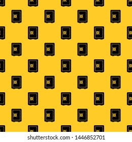 Safety deposit box pattern seamless vector repeat geometric yellow for any design