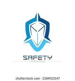 Seguridad. Un elemento de diseño para un logotipo, marca, etiqueta o etiqueta. Plantilla de icono para sitios web y aplicaciones. Estilo plano.
