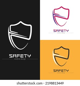 Seguridad. Un elemento de diseño para un logotipo, marca, etiqueta o etiqueta. Plantilla de icono para sitios web y aplicaciones. Estilo plano