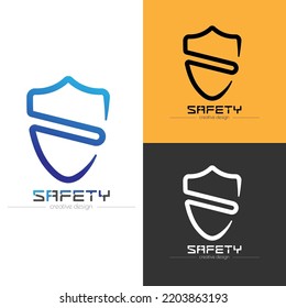 Seguridad. Un elemento de diseño para un logotipo, marca, etiqueta o etiqueta. Plantilla de icono para sitios web y aplicaciones. Estilo plano