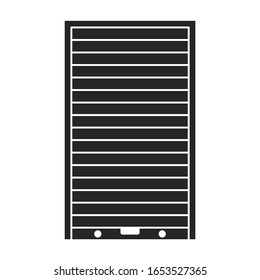 Safety door vector icon.Black vector icon isolated on white background safety door .