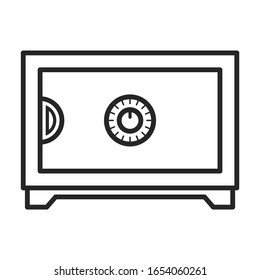Safety door vector icon.Outline vector icon isolated on white background safety door .
