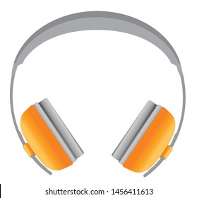 Safety ear protection on white background, Hearing protection is used to reduce (attenuate) noise reaching the wearer’s ear, and so reduce the risk of hearing damage from excessive noise. – vector