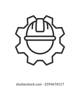 Safety Engineering, icon in line design. Engineering, risk, protection, hazard, measures, safety protocols on white background vector. Safety Engineering, editable stroke icon