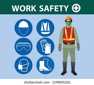 safety equipment, construction concept, White safety hard hat. Vector illustration