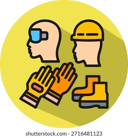 Safety Equipment Icon isometric Vector Illustration