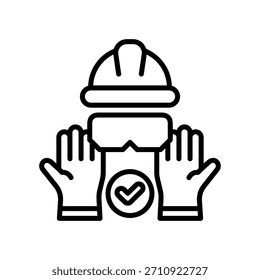 Safety Equipment Icon Line Vector Illustration