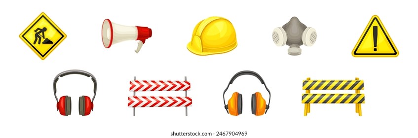 Equipo de seguridad y objeto para el Vector de trabajo de Industrial