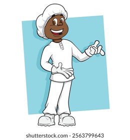 Safety equipment PPE, mascot with decontaminated clothing. Ideal for educational and informative medical materials