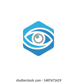 Safety eye logo design idea, vision icon - vector