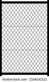 Safety fence isolated vector silhouette.