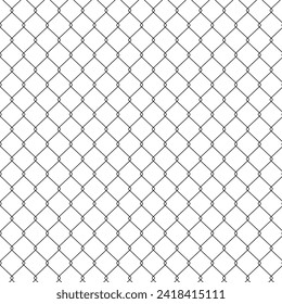 Safety fence transparent pattern. Black and white vector