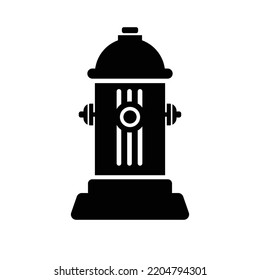 Safety fighter fire hydrant icon | Black Vector illustration |