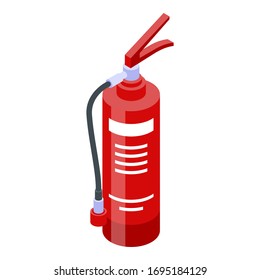 Safety fire extinguisher icon. Isometric of safety fire extinguisher vector icon for web design isolated on white background