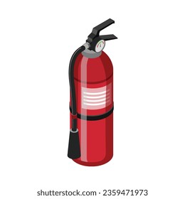 Safety fire extinguisher icon. Isometric of safety fire extinguisher vector icon for web design