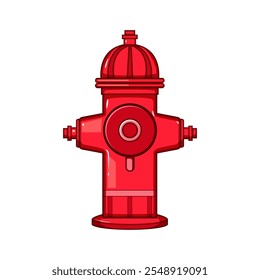 safety fire hydrant cartoon. emergency fighting, infrastructure valve, nozzle connection safety fire hydrant sign. isolated symbol vector illustration