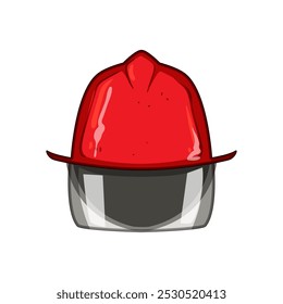 safety firefighter helmet cartoon. protection gear, equipment rescue, durable shield safety firefighter helmet sign. isolated symbol vector illustration