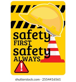 Safety First, Safety always, sign vector