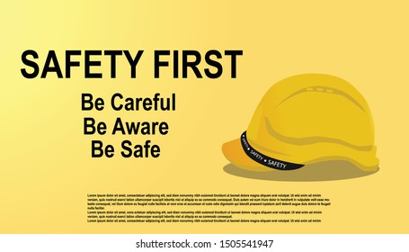 Safety First Be Aware Be Careful Stock Vector (Royalty Free) 1505541947 ...