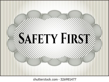 Sicherheit Erste Karte mit schönem Design