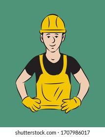 Safety first character vector illustration