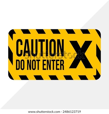 Safety First: Danger - Construction Coution Do Not Enter Sign Vector